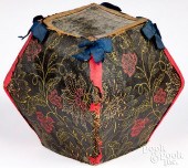 WALLPAPER DRESSER BOX, 19TH C.