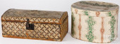 WALLPAPER HATBOX, 19TH C., ETC