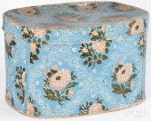 WALLPAPER HATBOX, 19TH C.Wallp