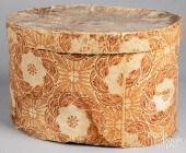 WALLPAPER HATBOX, 19TH C.Wallp