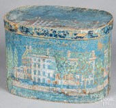 WALLPAPER HATBOX, 19TH C.Wallp