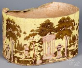 WALLPAPER HATBOX, 19TH C.Wallp