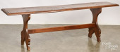 WALNUT BENCH<br>Mortised walnu