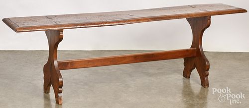 WALNUT BENCHMortised walnut