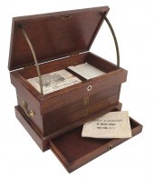 WALNUT BOX, BELIEVED TO BELONG