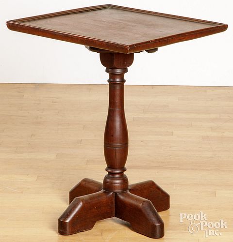 WALNUT CANDLESTAND, 19TH C.Walnut