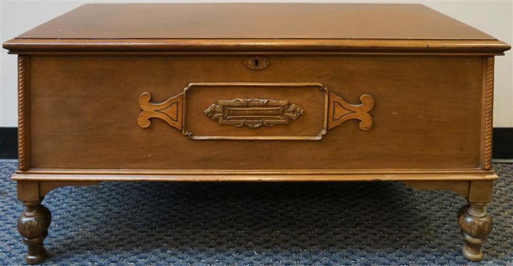 WALNUT CEDAR LINED BLANKET CHEST,