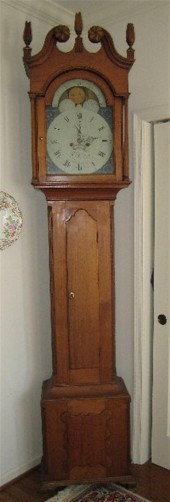 Walnut Chippendale tall case c