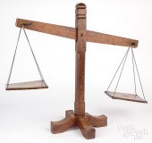 WALNUT COUNTER SCALE, LATE 18T