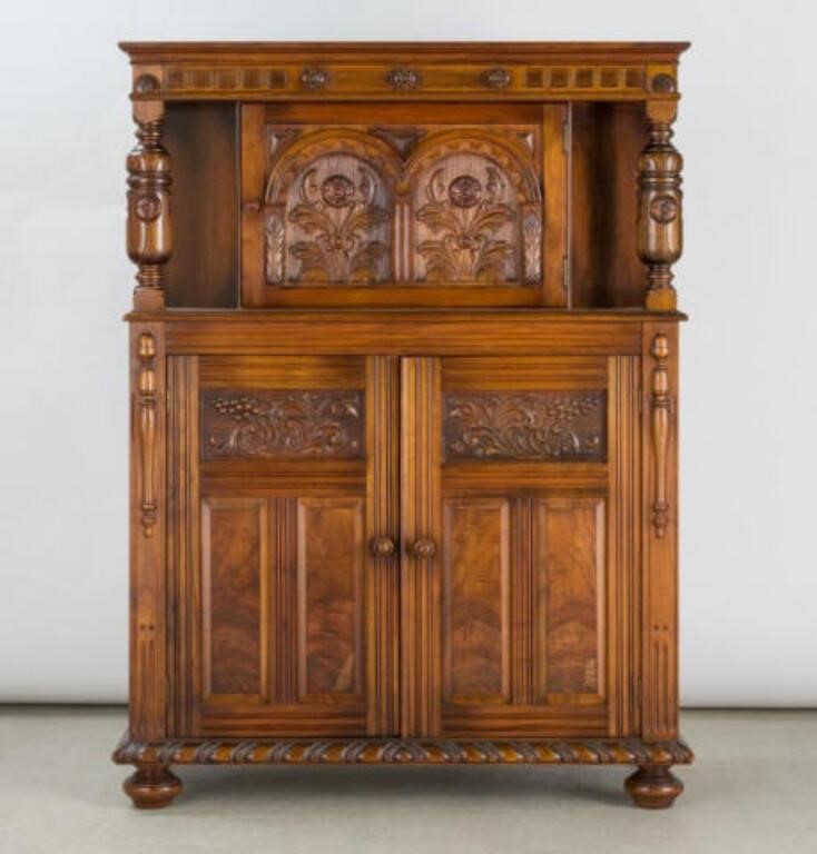 WALNUT COURT CUPBOARDAn early