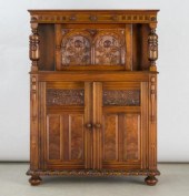WALNUT COURT CUPBOARDAn early