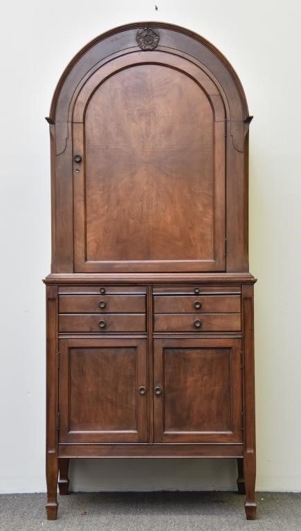 Walnut doctors cabinet, circa