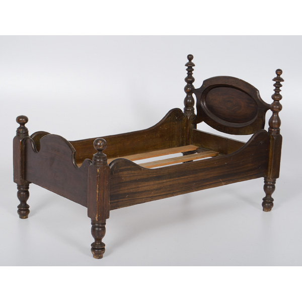 Walnut Doll Bed American 19th