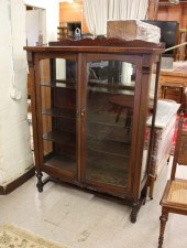 WALNUT DOUBLE-DOOR CHINA CABIN