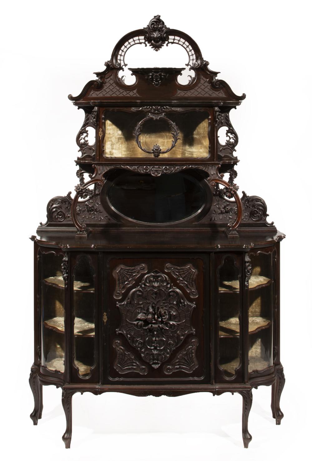 WALNUT ETAGERE CABINET, POSS. BEMBE