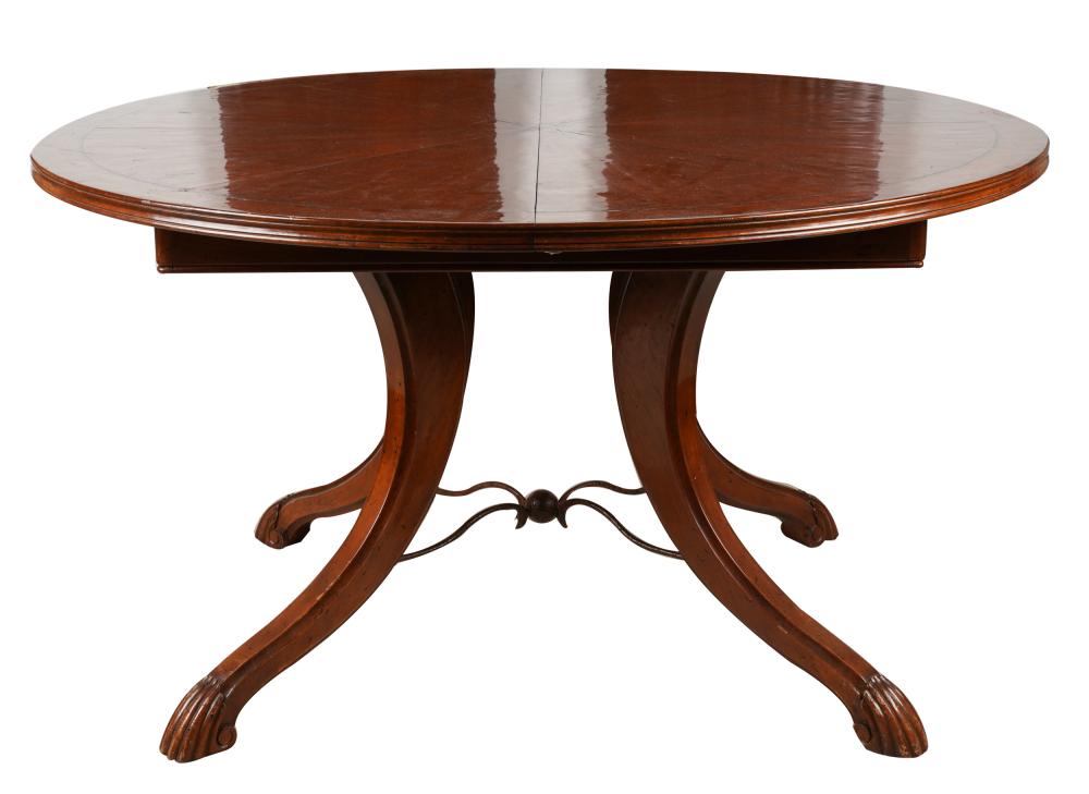 WALNUT-FINISH EXTENDING DINING