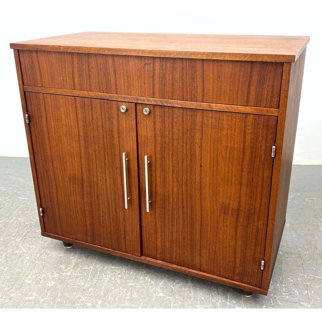 Walnut flip top bar with a