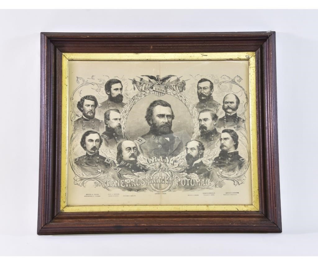 Walnut framed print of "Grant and