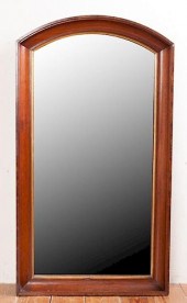 WALNUT FRAMED WALL MIRROR CIRC