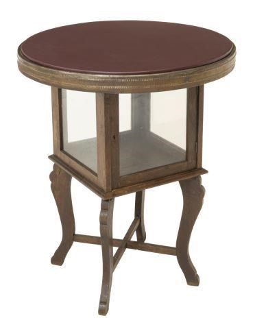 WALNUT GLASS DISPLAY CENTER