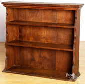 WALNUT HANGING SHELF, 20TH C.<