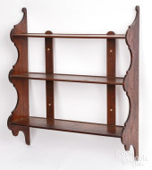 WALNUT HANGING SHELF, LATE 19T