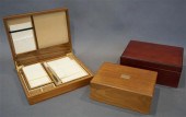 WALNUT HINGED LETTER/STATIONER