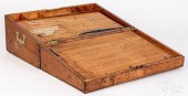WALNUT LAP DESK, 19TH C.Walnut
