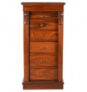 WALNUT LOCKSIDE CHEST OF DRAWE