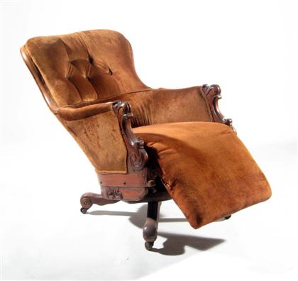 Walnut mechanical lounge chair   