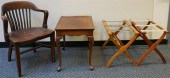 WALNUT OFFICE ARMCHAIR, QUEEN