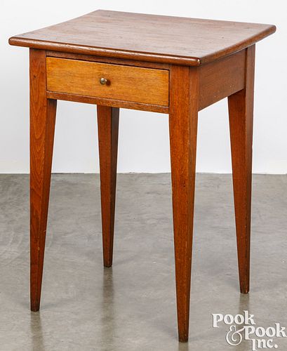 WALNUT ONE DRAWER STAND, 19TH