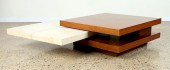 WALNUT PARCHMENT SWIVEL TOP CO
