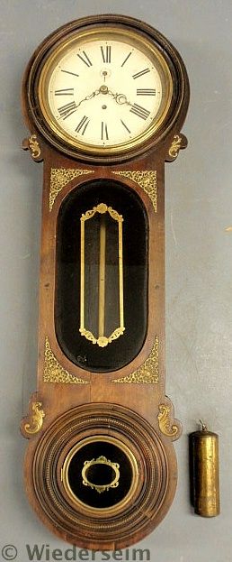 Walnut Parliament clock late 19th