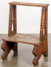 WALNUT PRIE-DIEU, LATE 19TH C.
