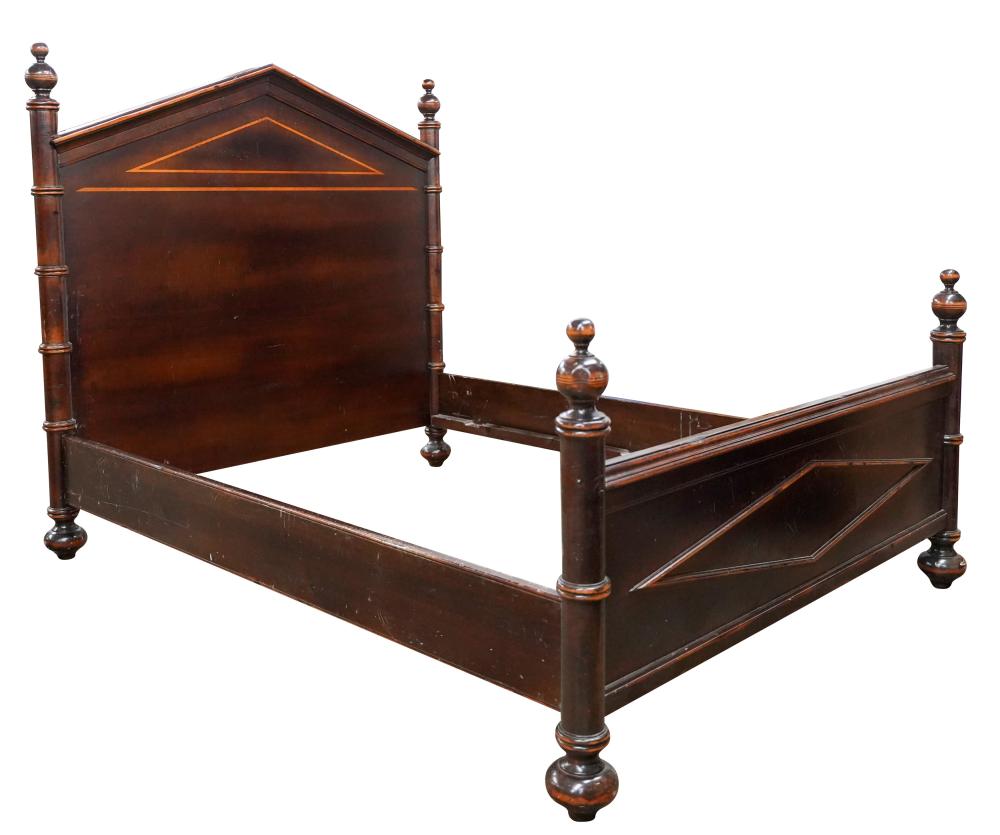 WALNUT QUEEN SIZE BEDlabel to