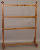 WALNUT QUILT RACKca. 1850; the