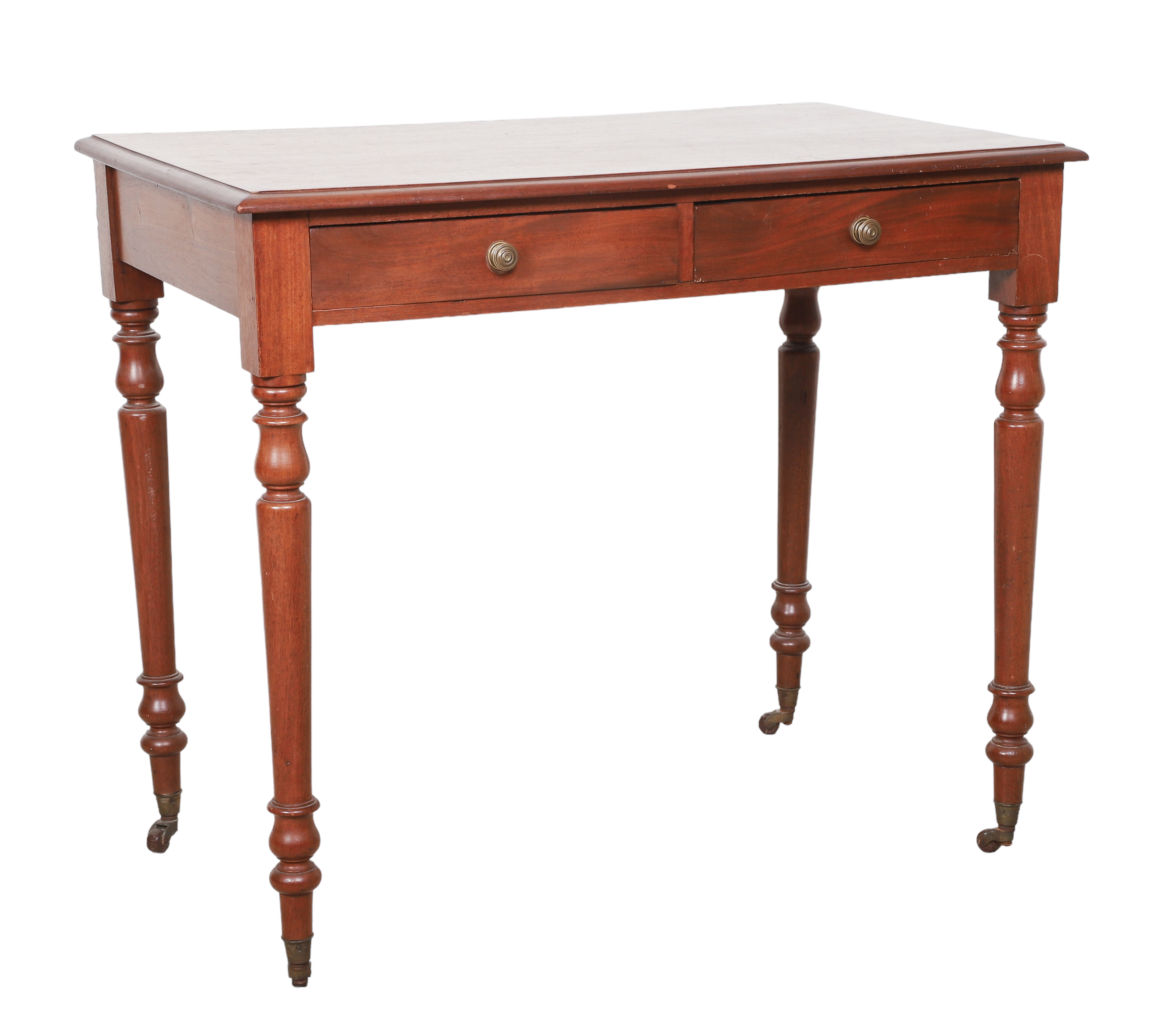 Walnut Sheraton Writing Desk, two