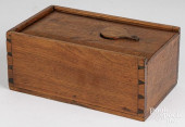 WALNUT SLIDE LID BALLOT BOX<br
