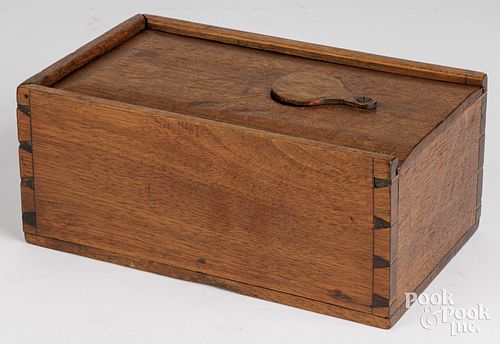 WALNUT SLIDE LID BALLOT BOXWalnut