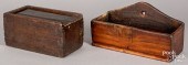 WALNUT SLIDE LID BOX AND A HAN