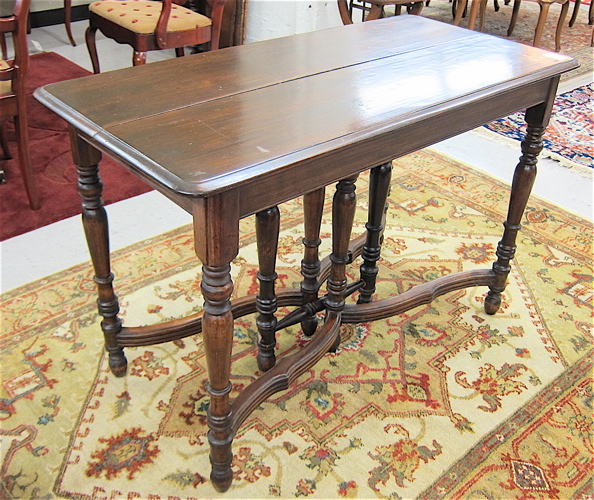 WALNUT SOFA/DINING TABLE WITH