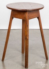 WALNUT SPLAY LEG STAND, 19TH C