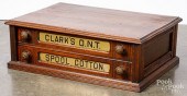 WALNUT SPOOL CABINET, LATE 19T