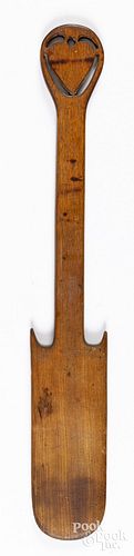 WALNUT STIRRER WITH PIERCED HEART
