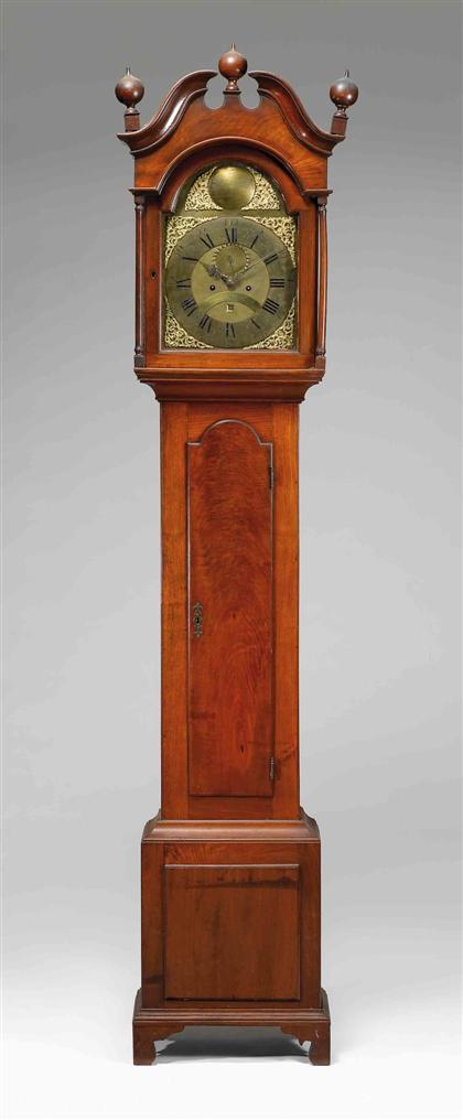 Walnut tall case clock   