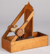 WALNUT TAPE LOOM, 19TH C.Walnu