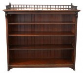 WALNUT VICTORIAN OPEN BOOKCASE