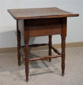 WALNUT WORK TABLE, 19TH CENTUR