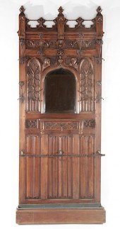 WALNUT WROUGHT IRON GOTHIC STY